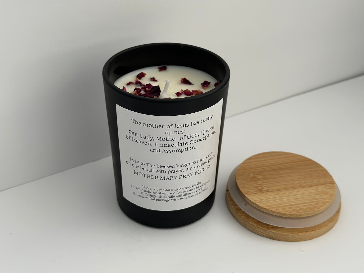 Blessed Virgin Mary Medal Candle