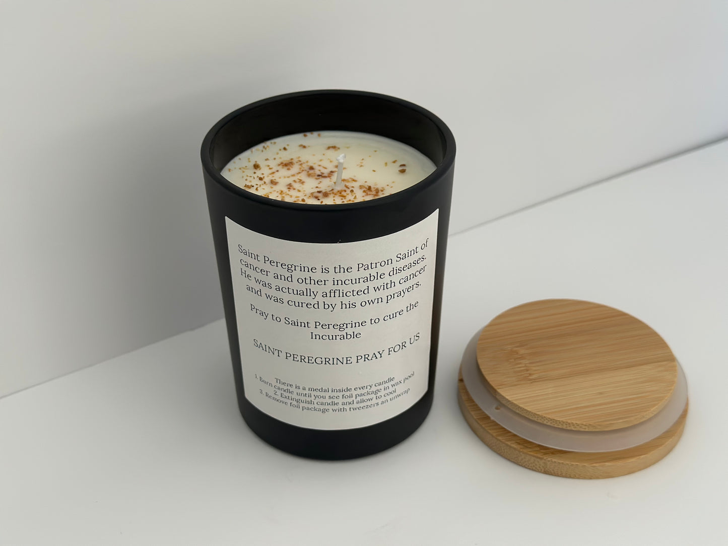 Saint Peregrine Medal Candle