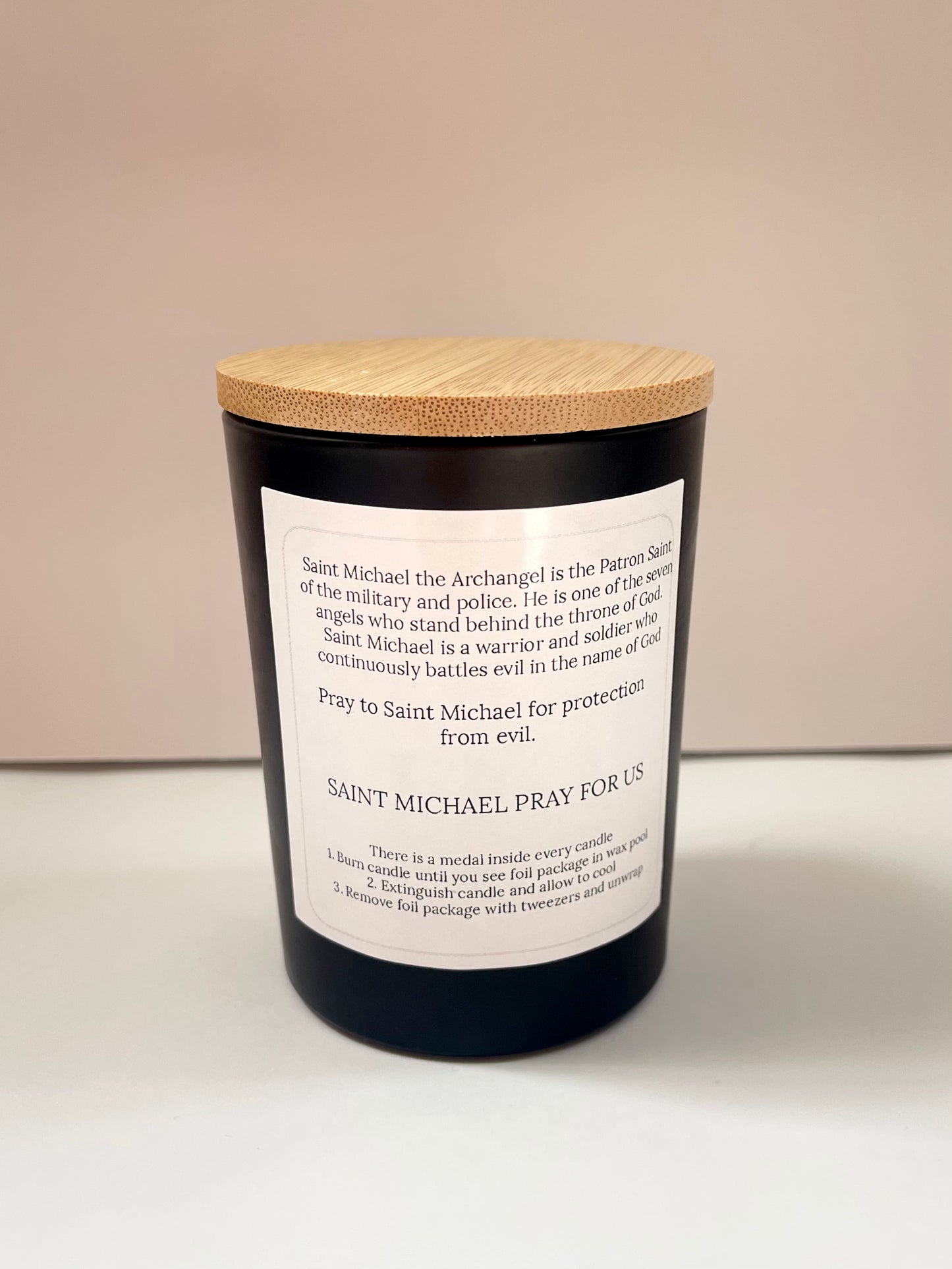 Saint Michael Medal Candle