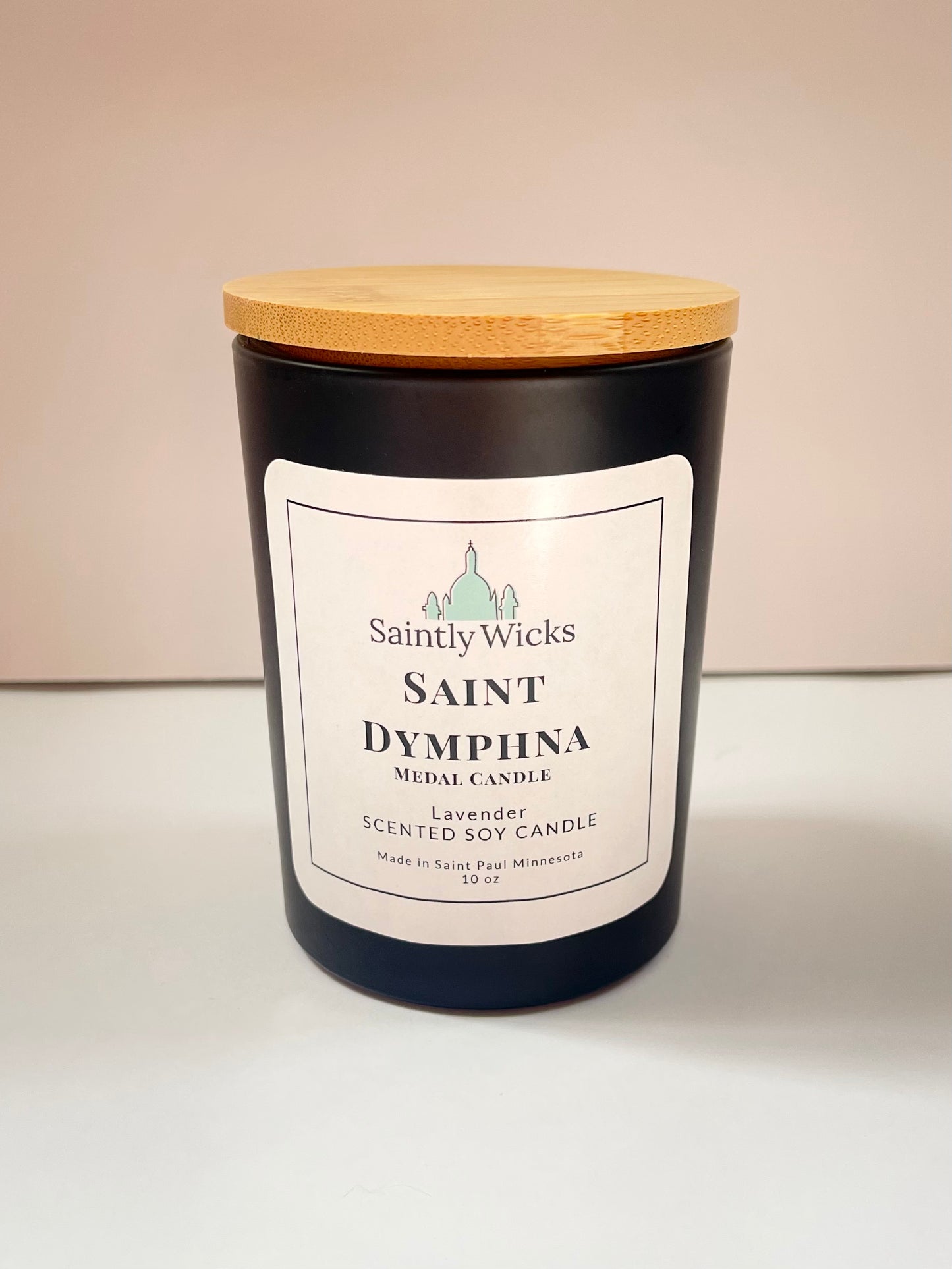 Saint Dymphna Medal Candle
