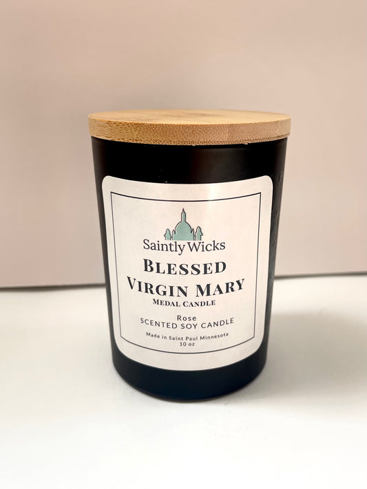 Blessed Virgin Mary Medal Candle